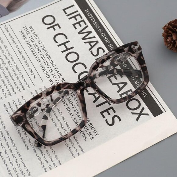 Oversized Reading Leopard Brown Glasses - Picture 2 of 5